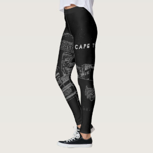 Cape Town Architecture Bakery Building Sketch Leggings