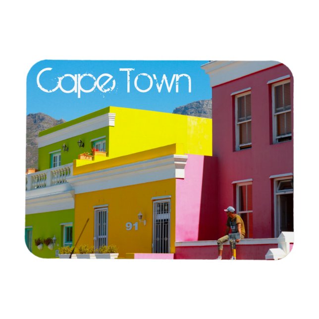 Cape Town Bo-Kaap Cityscape South Africa Magnet (Horizontal)