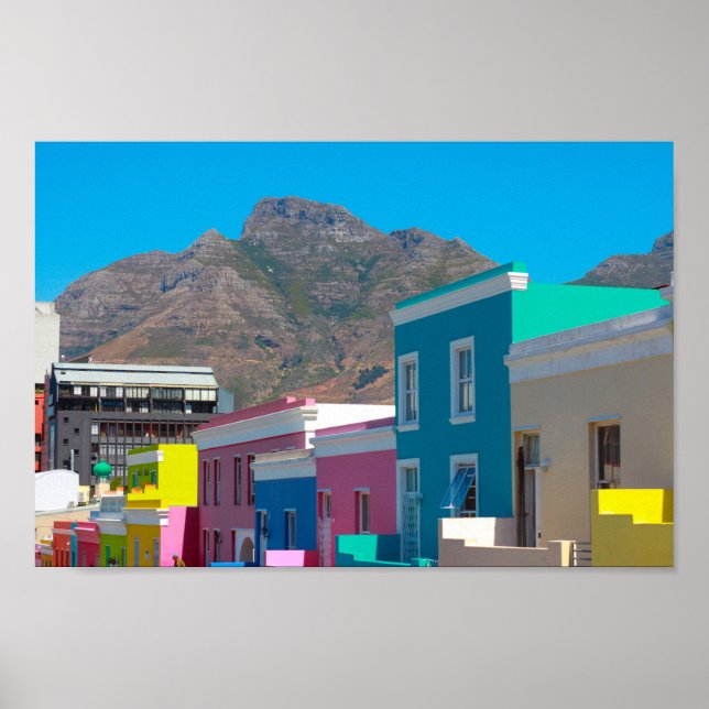 Cape Town Bo-Kaap Cityscape South Africa Poster (Front)