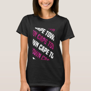 Cape Town Camo Pattern Pink Camouflage T-Shirt