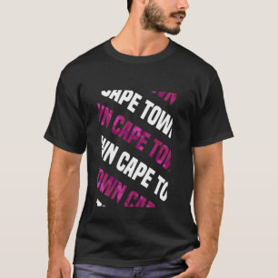 Cape Town Camo Pattern Pink Camouflage T-Shirt