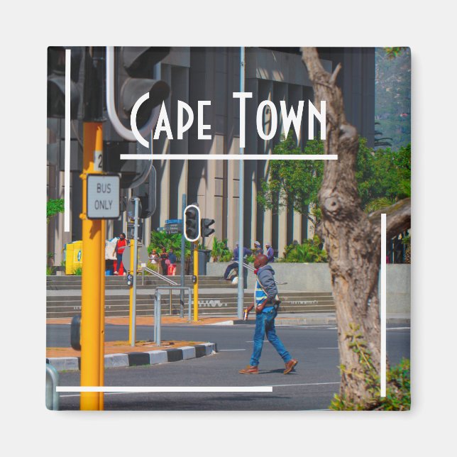 Cape Town City Center Cityscape South Africa Magnet (Front)
