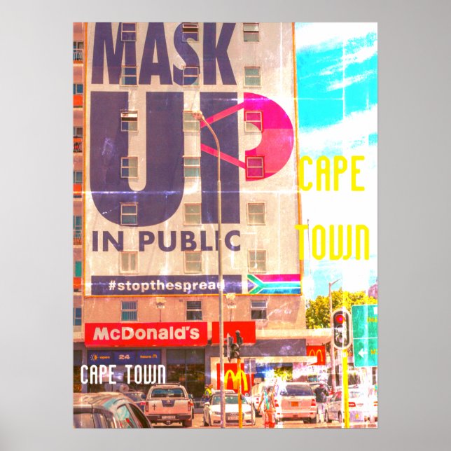 Cape Town Cityscape Architecture South Africa Poster (Front)