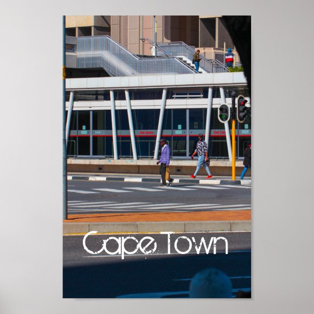 Cape Town Cityscape City View ZA South Africa Poster (Front)