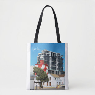 Cape Town Cityscape Lighthouse Tote Bag