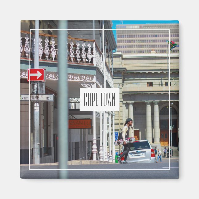 Cape Town Cityscape Street South Africa Magnet (Front)