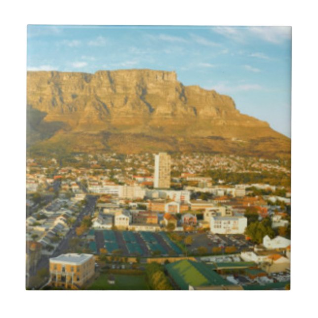 Cape Town Cityscape With Table Mountain Tile (Front)