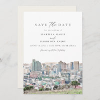 CAPE TOWN Coastline Skyline Travel Save the Date I
