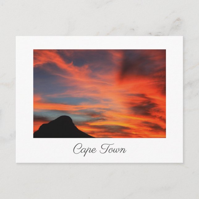 Cape Town Lion's Head Sunset View Postcard (Front)