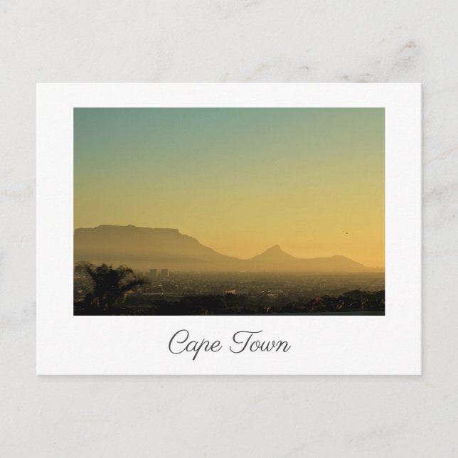 Cape Town Lion's Head Sunset View Postcard (Front)