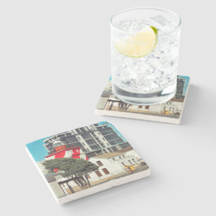 Cape Town Mouille Point Lighthouse South Africa  Stone Coaster