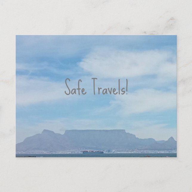 Cape Town Safe Travels  Holiday Postcard (Front)