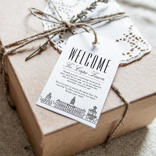 Cape Town Skyline   Welcome Message Gift Tags