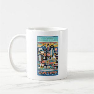 Cape Town South Africa Art Deco Coffee Mug