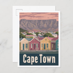 Cape Town South Africa Art Vintage Travel  Postcard