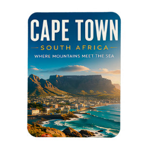 🏔️ Cape Town South Africa Coastal Home Decor 🌊 Magnet