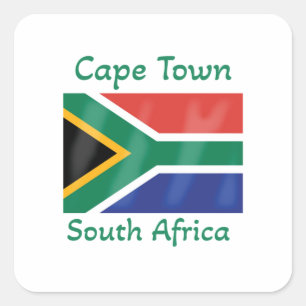 Cape Town South Africa Flag  Square Sticker