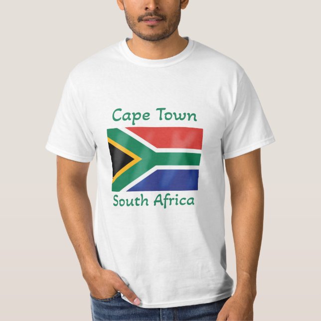 Cape Town South Africa Flag T-Shirt (Front)