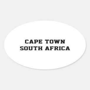 Cape Town South Africa oval stickers