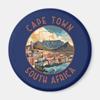 Cape Town South Africa Retro Distressed Circle
