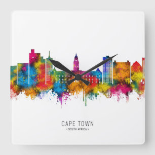 Cape Town South Africa Skyline Square Wall Clock