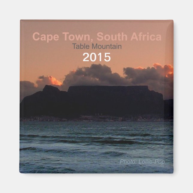 Cape Town South Africa Souvenir Magnet Change Year (Front)
