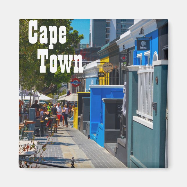Cape Town South Africa Street View Cityscape Magnet (Front)