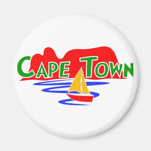 Cape Town South Africa Table Mountain Round Magnet (Front)