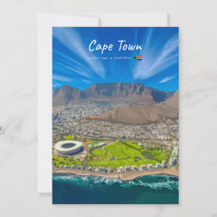 Cape Town, South Africa - Table Mountain View Invitation