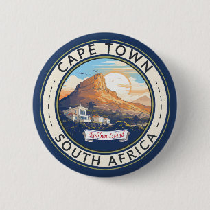 Cape Town South Africa Travel Art Badge
