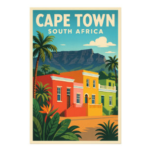 Cape Town, South Africa travel poster, Photo Print