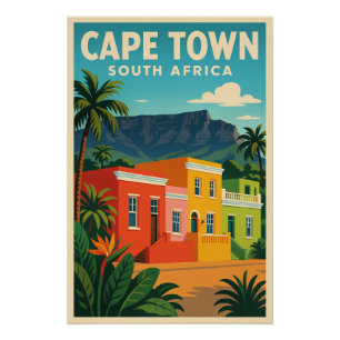 Cape Town, South Africa travel poster, Poster