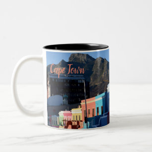 Cape Town South Africa Two-Tone Coffee Mug