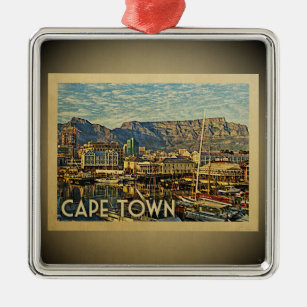 Cape Town South Africa Vintage Travel Ornament