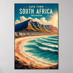 Cape Town - South Africa Vintage Travel Poster