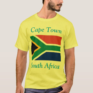 Cape Town, South Africa with South African Flag T-Shirt