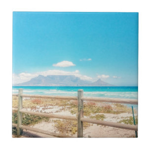Cape Town Table Mountain Beach Ocean View Ceramic Tile