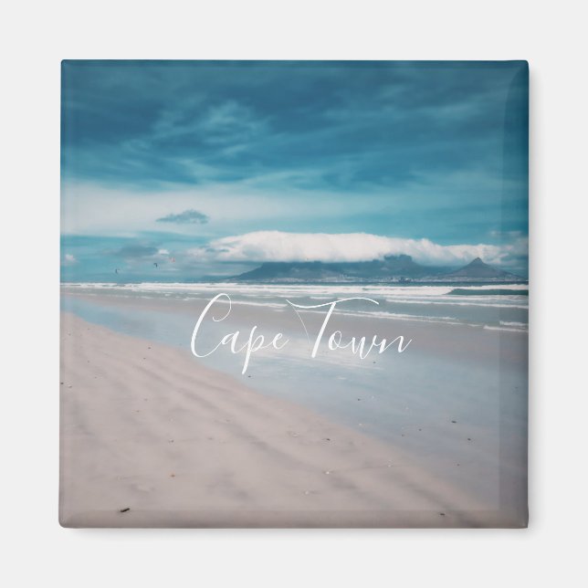 Cape Town Table Mountain Beach Ocean View Magnet (Front)