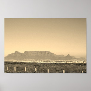 Cape Town Table Mountain Blouberg South Africa Poster