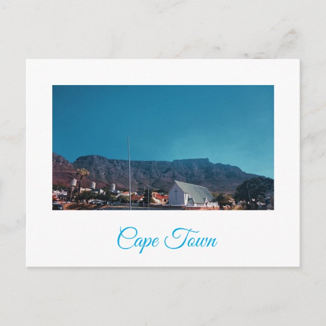 Cape Town Table Mountain Cityscape Postcard (Front)