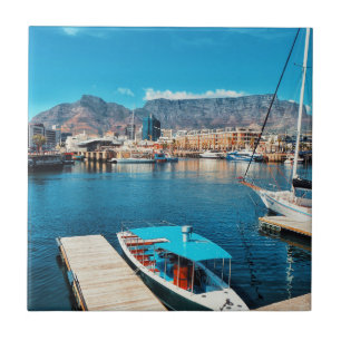 Cape Town Table Mountain Harbour View Ceramic Tile