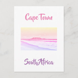 Cape Town Table Mountain Ocean Beach Postcard