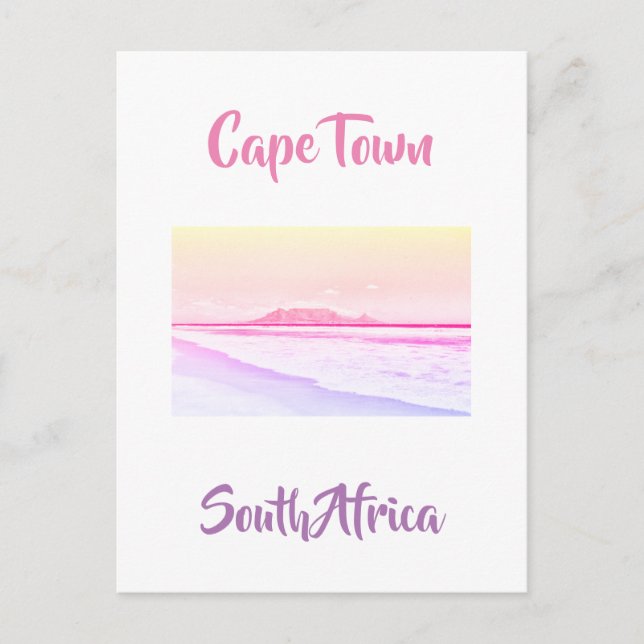 Cape Town Table Mountain Ocean Beach Postcard (Front)