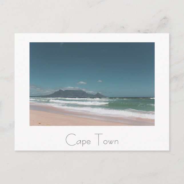 Cape Town Table Mountain Ocean Beach Postcard (Front)