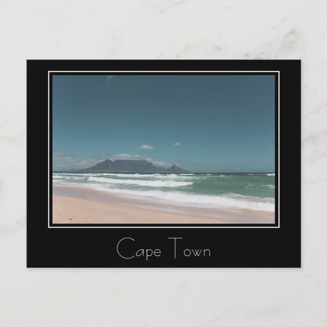 Cape Town Table Mountain Ocean Beach Postcard (Front)