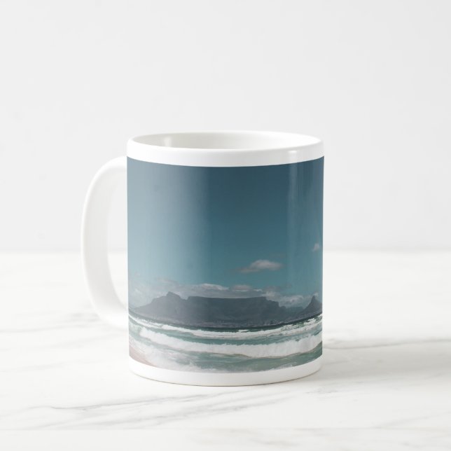 Cape Town Table Mountain Ocean Coffee Mug (Front Left)