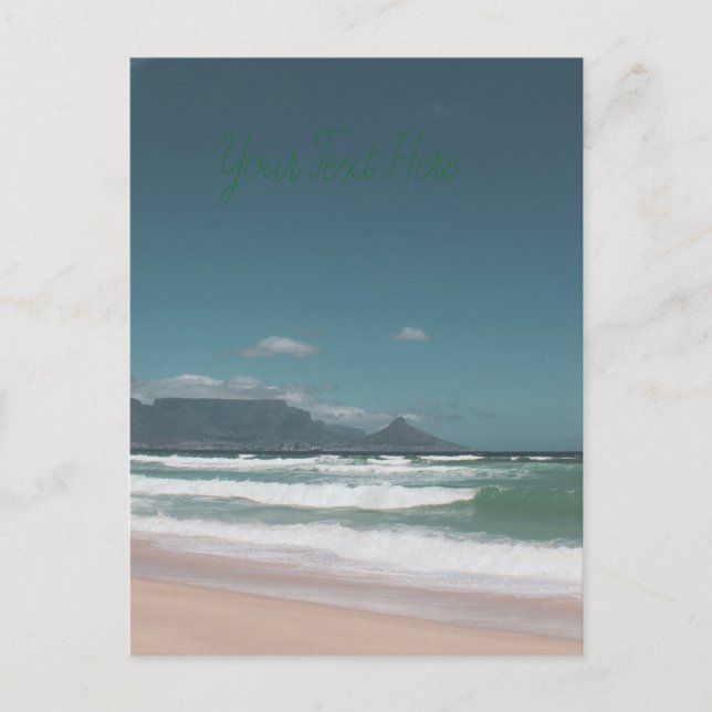 Cape Town Table Mountain Ocean Postcard (Front)