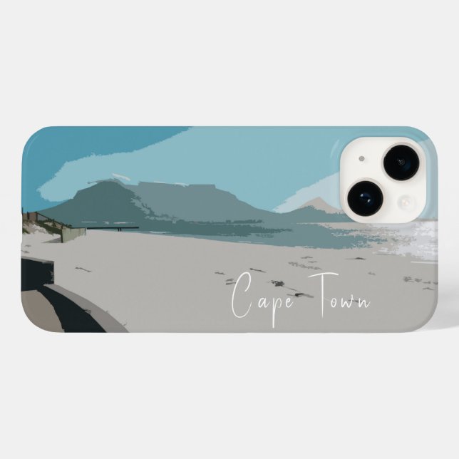 Cape Town Table Mountain Ocean Sketch Case-Mate iPhone Case (Back (Horizontal))
