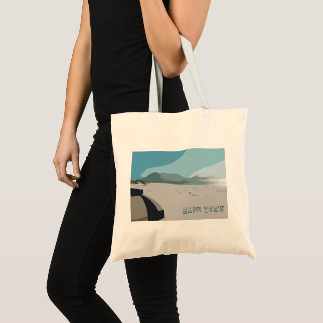 Cape Town Table Mountain Ocean Sketch Tote Bag (Front (Product))