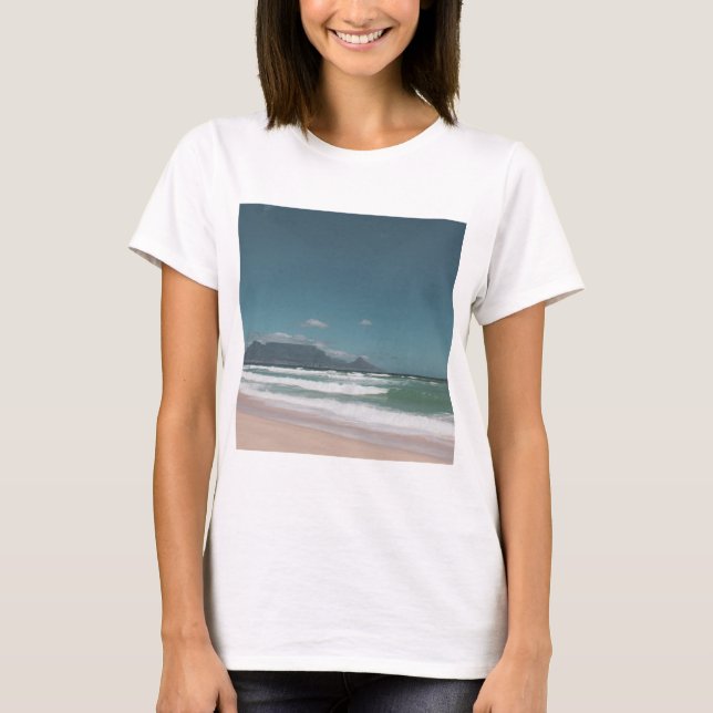 Cape Town Table Mountain Ocean T-Shirt (Front)